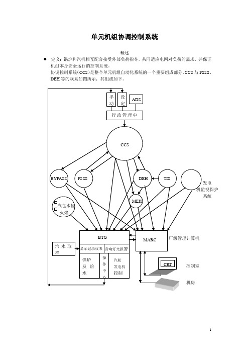 单元机组协调控制系统