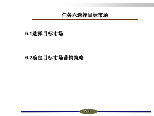 第六章 选择目标市场 《现代市场营销》PPT课件