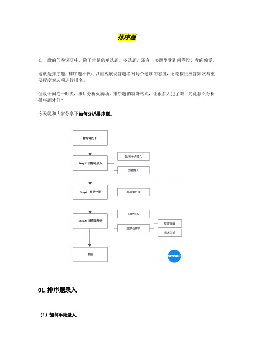 问卷排序题分析思路总结