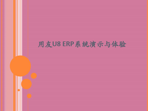 用友U8ERP系统演示与体验ppt课件