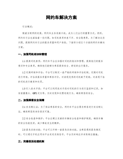 网约车解决方案