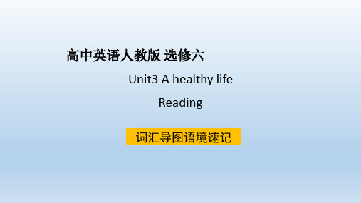 人教课标版高中英语选修6 Unit3_Reading_词汇导图语境速记