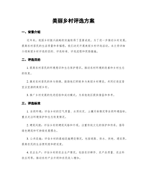 美丽乡村评选方案