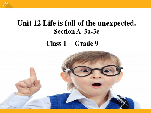 新人教版九年级英语全一册《nit 12 Life is full of the unexpected.  Section A 3a—3c》优质课课件_3