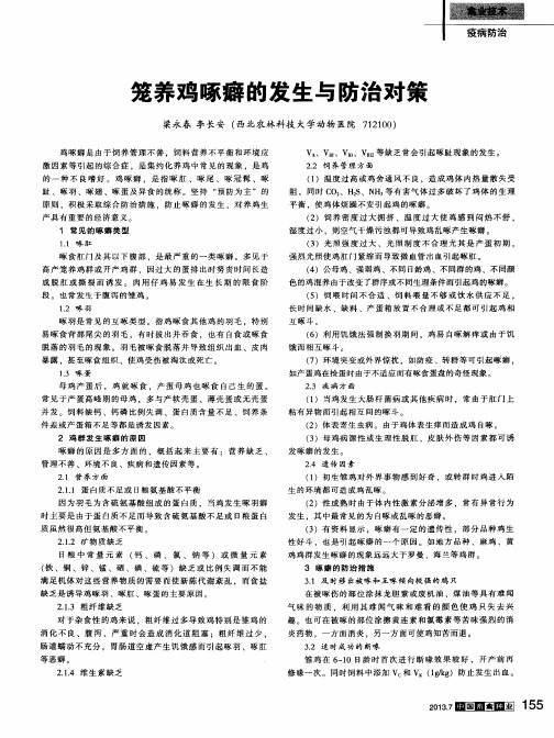 笼养鸡啄癖的发生与防治对策