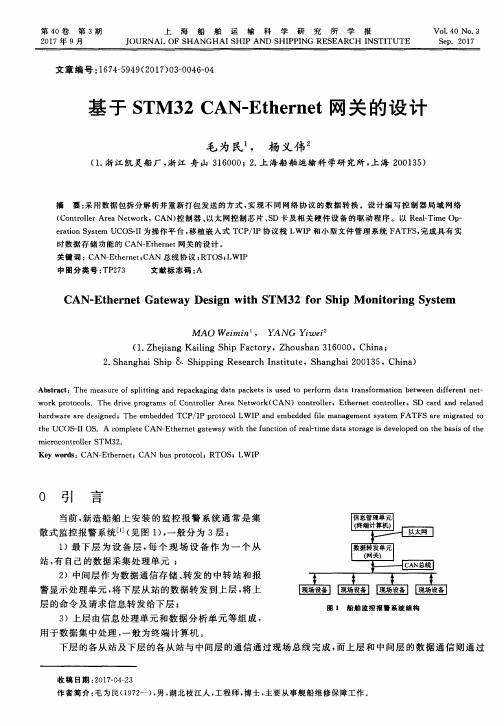 基于STM32 CAN-Ethernet网关的设计