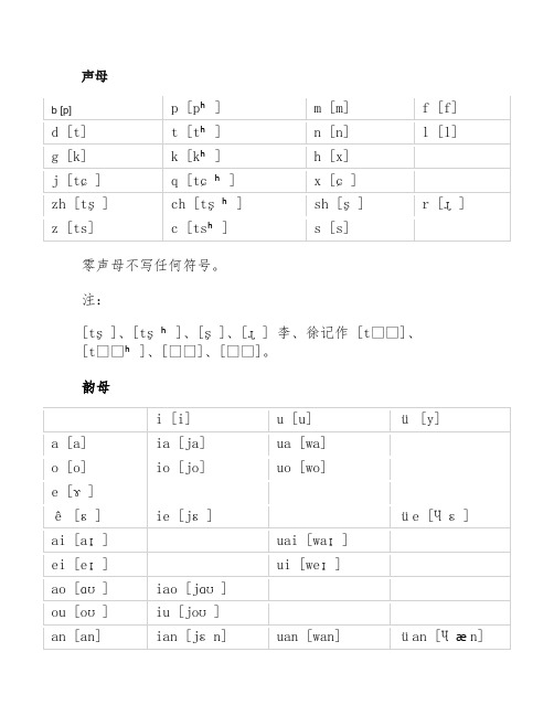 ai四个音调注音与拼音对照表