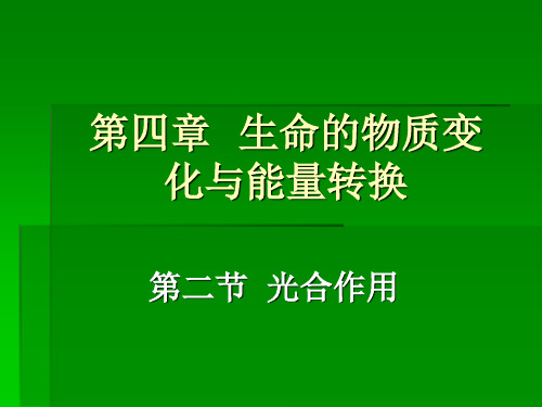 生命的物质变化与能量转换.ppt