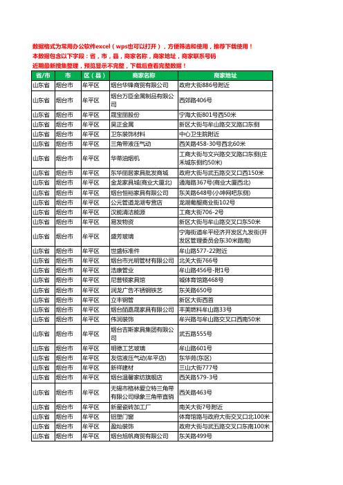 2020新版山东省烟台市牟平区家具有限公司工商企业公司商家名录名单黄页联系电话号码地址大全123家