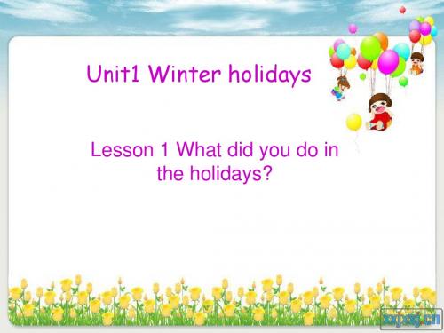 鲁科版小学英语五年级下册Unit 1《lesson 1 What did you do in the holidays》课件