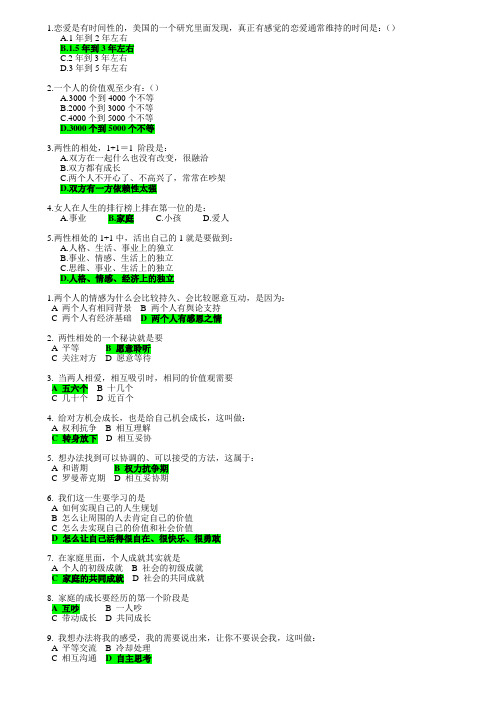 B88 职场两性相处艺术  试题