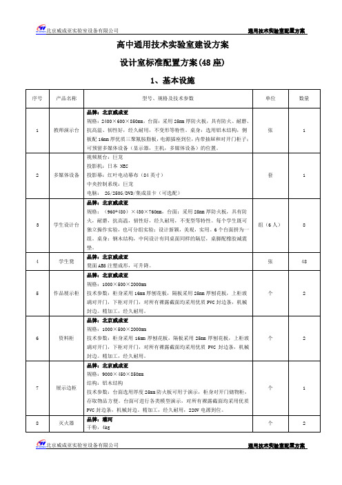 通用技术实验室建设方案设计室