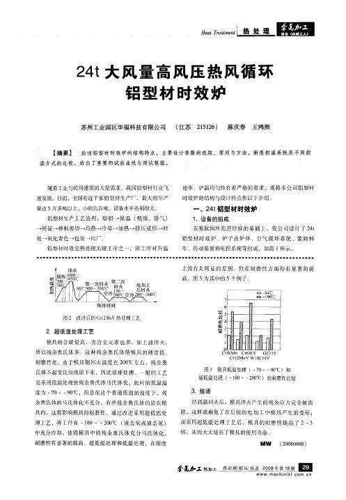 24t大风量高风压热风循环铝型材时效炉