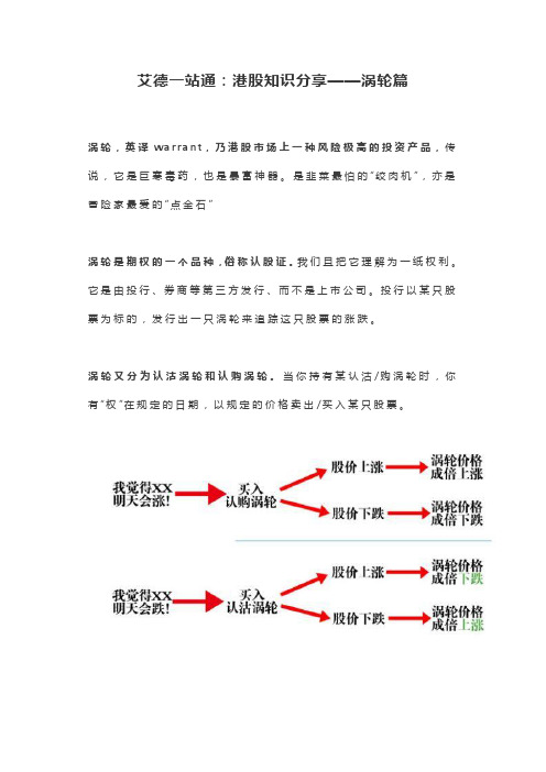 艾德一站通：港股知识分享——涡轮篇