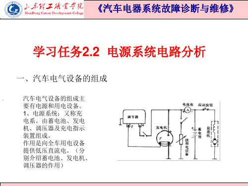 2.2知识点1汽车电路特点、组成及各部分的作用(精)