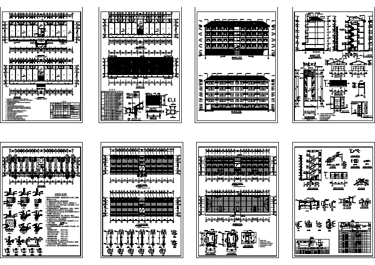 某中学学生公寓建筑全套施工图(含设计说明)