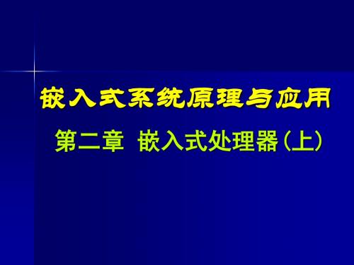 嵌入式处理器(上)