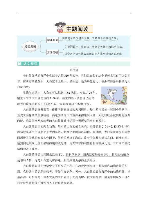 统编版五年级语文上册 第五单元主题阅读(含答案)