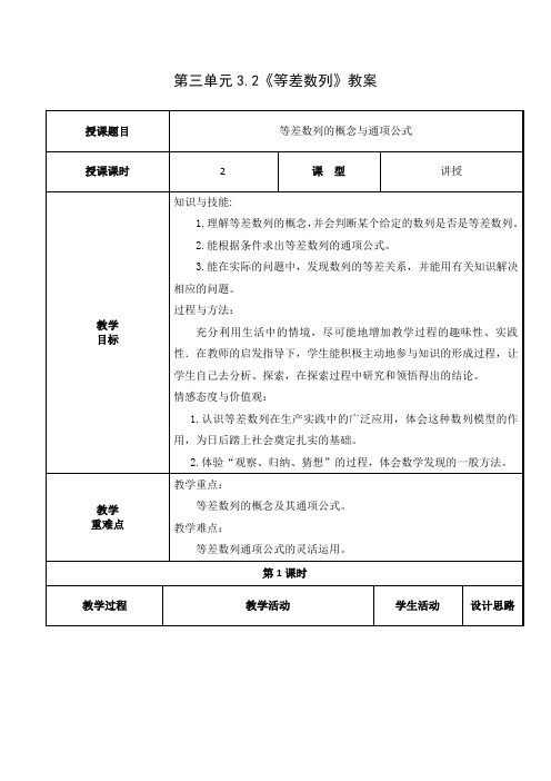 第23课 等差数列的概念与通项公式