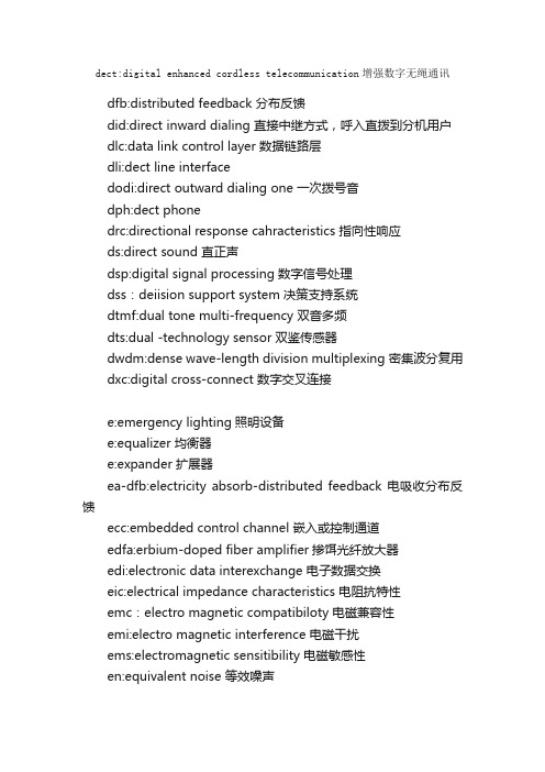 通信专业英语词汇（2）_科技英语词汇