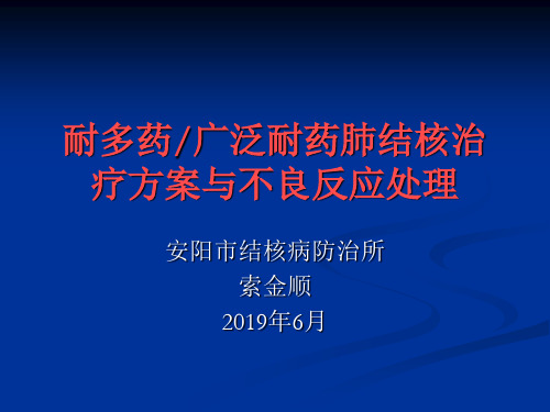 耐多药广泛耐药肺结核治疗方案和不良反应处理