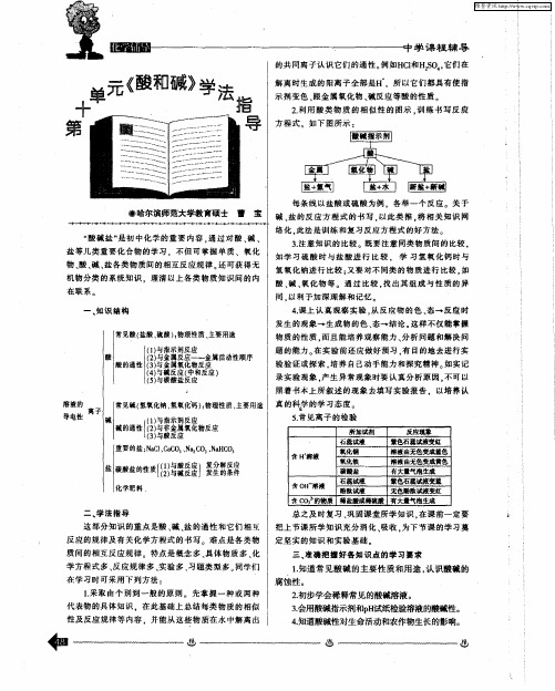 第十单元《酸和碱》学法指导