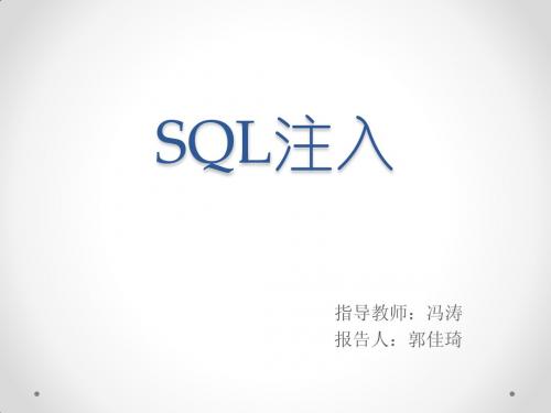 SQL注入