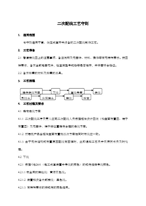 二次配线工艺守则