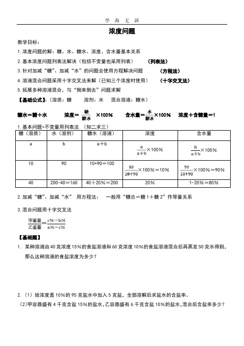 学而思小升初浓度问题.pdf