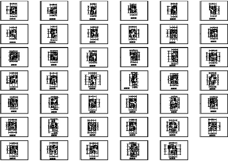 100至180平方米住宅户型设计CAD图【独户、3室2厅、4室2厅】