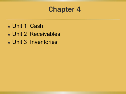 大学课程《会计英语》PPT课件:Chapter 4 Unit 1