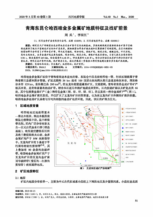 青海东昆仑哈西哇金多金属矿地质特征及找矿前景