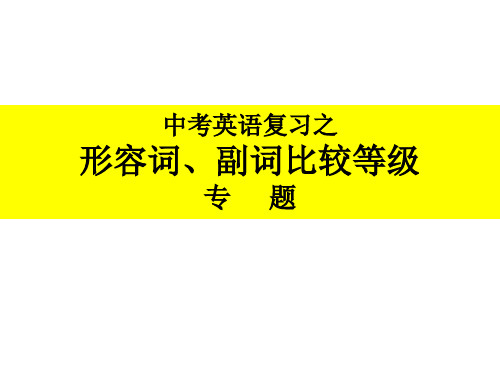 2020年中考英语专题复习之形容词副词比较等级课件(38张ppt)
