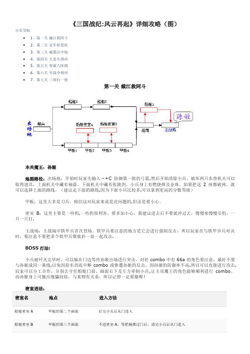 《三国战纪：风云再起》详细攻略(图)【范本模板】