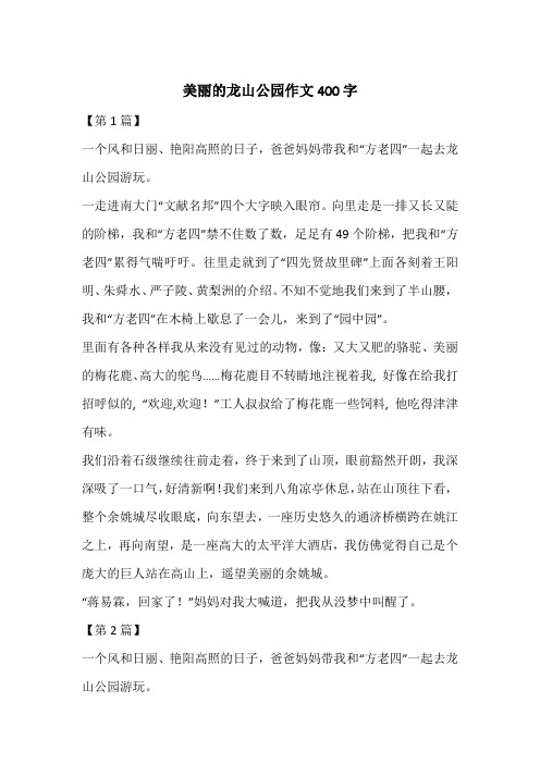 美丽的龙山公园作文400字