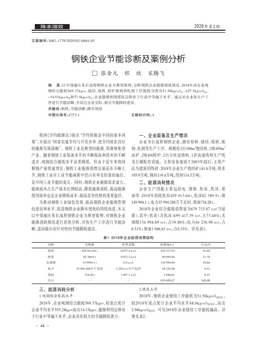 钢铁企业节能诊断及案例分析