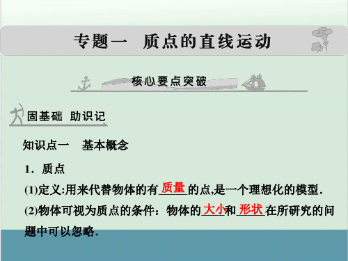 高中物理高考 高考物理一轮复习专题课件 专题1+质点的直线运动(全国通用)