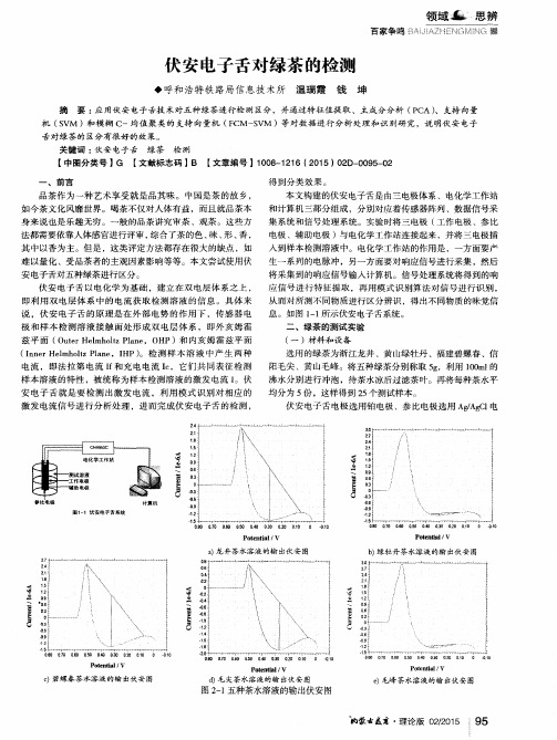 伏安电子舌对绿茶的检测