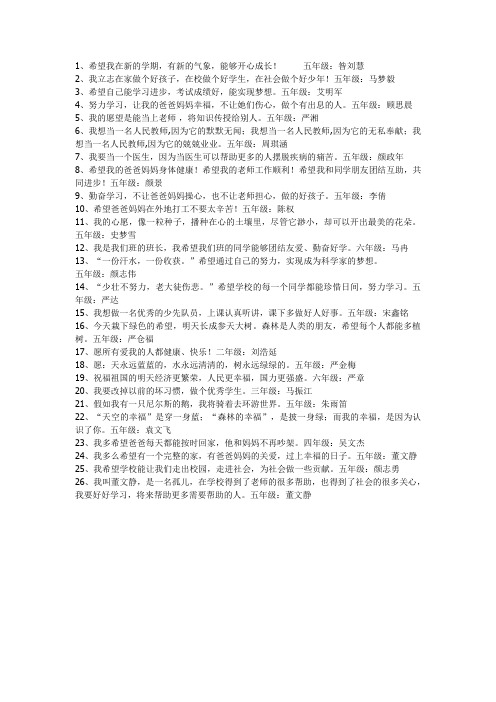 心愿内容
