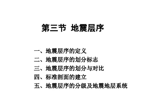 第三节地震层序资料