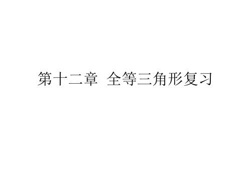 人教版数学八年级上册第十二章全等三角形复习课件