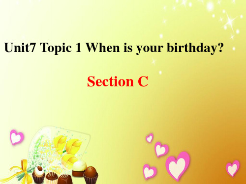 最新仁爱版英语七年级下册Unit7 Topic1 SectionC精品课件
