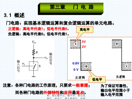 门电路实现基本逻辑运算和复合逻辑运算单元电路