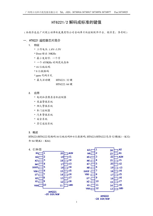 HT6221芯片中文资料