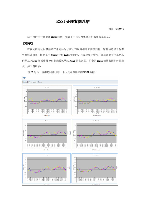 RSSI处理案例总结