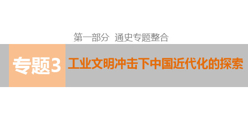 2015高考历史二轮专题复习课件：专题综合(三)工业文明冲击下中国近代化的探索