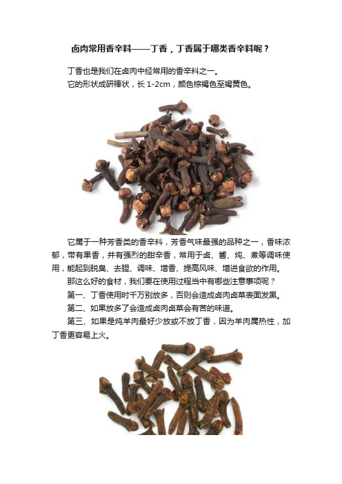 卤肉常用香辛料——丁香，丁香属于哪类香辛料呢？