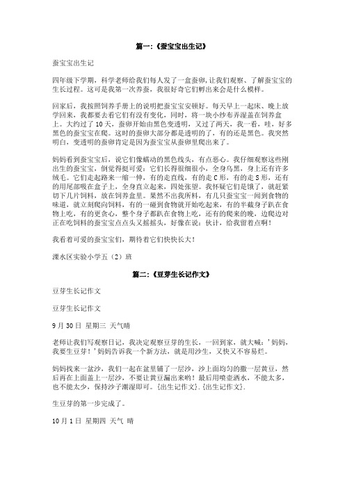 出生记作文