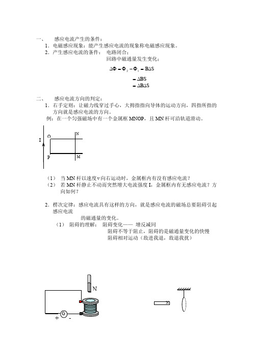 感应电流产生的条件