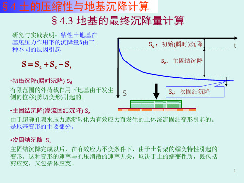 地基沉降计算